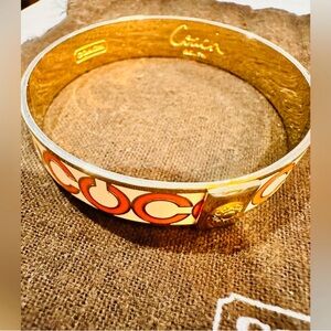 Coach Gold and Orange Bracelet